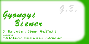 gyongyi biener business card